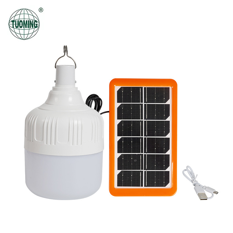 Tent Travel Lighting Outdoor Led Hanging Portable Solar Rechargeable Bulb Emergency Camping Lamp