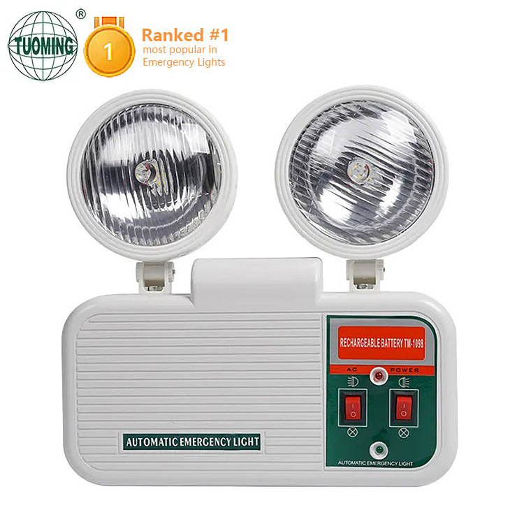 CE RoHS hotel projector corridor wall mounted automatic two twin spot heads lithium battery led emergency light