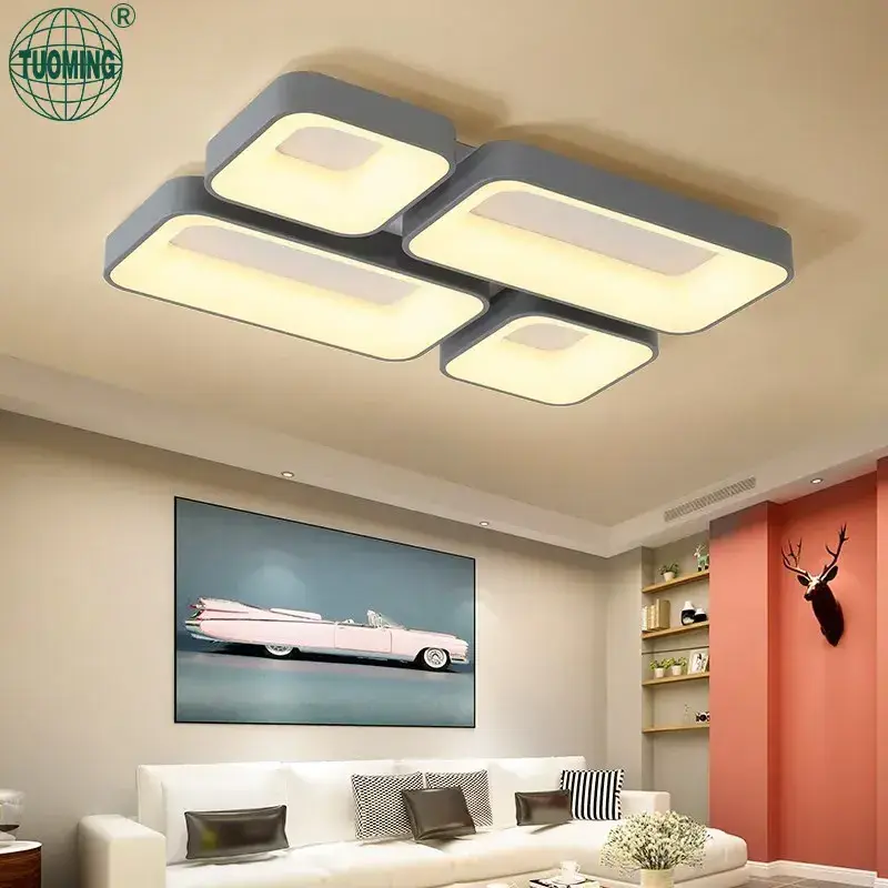 TUOMING smart remote control surface mounted square round modern design led ceiling lamp for bedroom home house