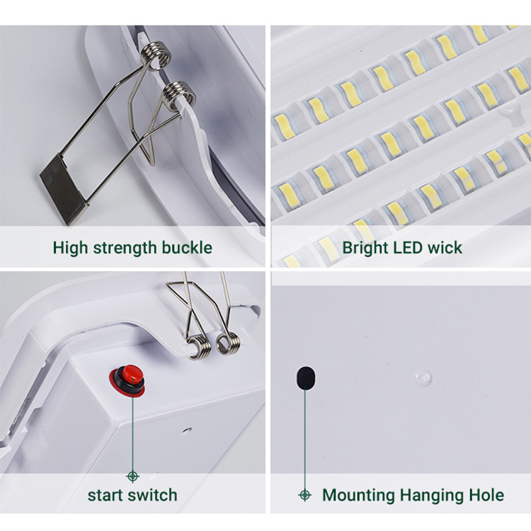 CE 3 Hours High capacity nichrome battery Operation LED Rechargeable Emergency Light With Test Button