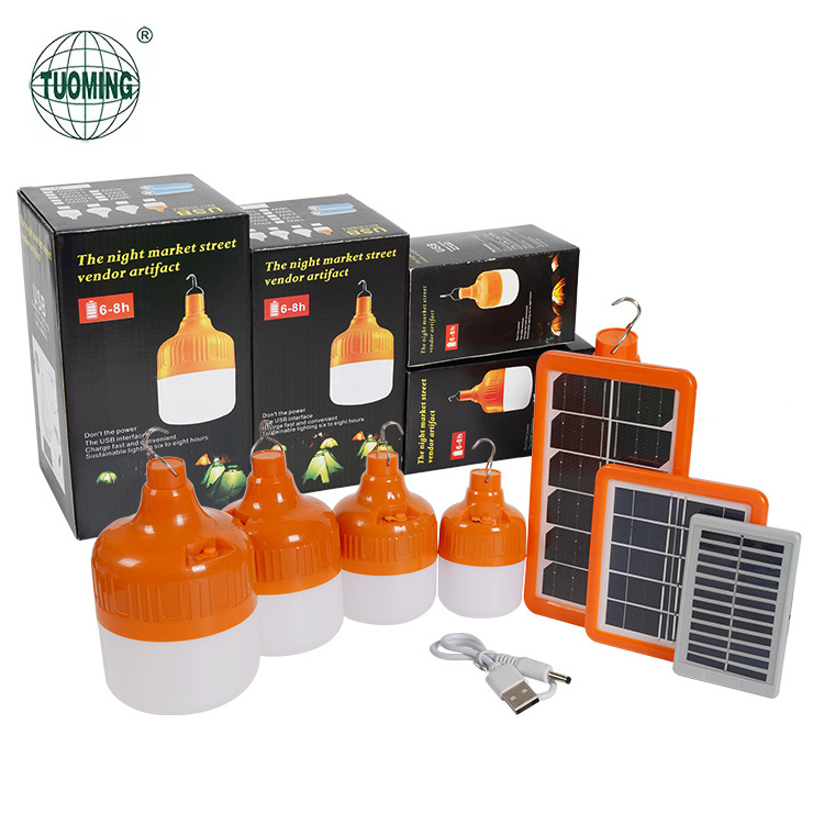 Factory Wholesale  Abs Lithium Battery Rechargeable Portable Outdoor Camping Solar Emergency Lights