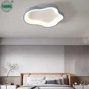 cct changeable acrylic cloud round shape flush mount led ceiling home lighting with remote control for bedroom