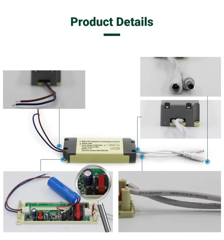 Hot Selling AC 85-265V Mini Rechargeable External Power Supply Battery Pack Led Emergency Light Driver