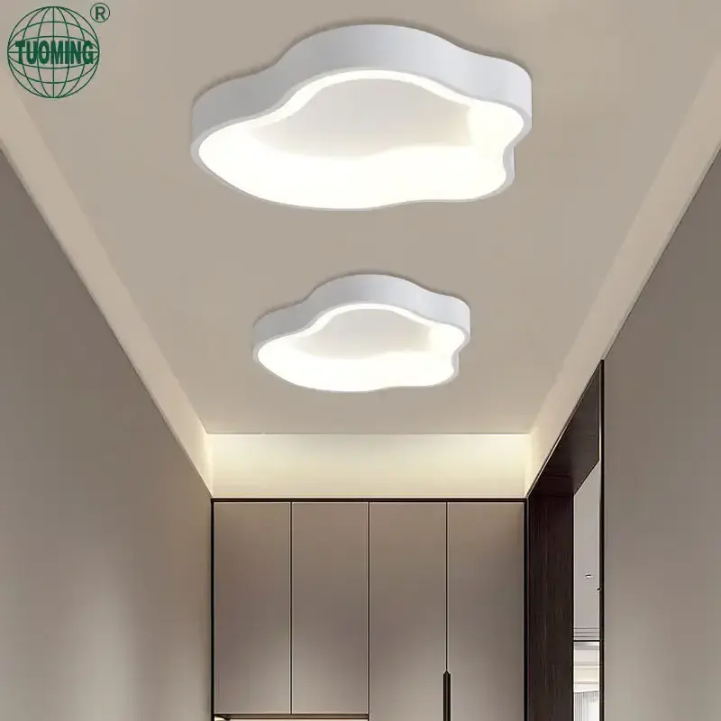 cct changeable acrylic cloud round shape flush mount led ceiling home lighting with remote control for bedroom