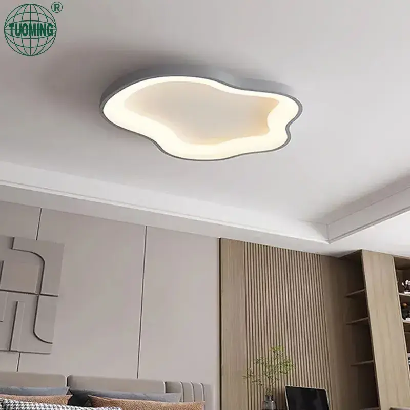 cct changeable acrylic cloud round shape flush mount led ceiling home lighting with remote control for bedroom