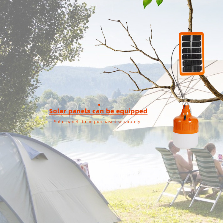 Factory Wholesale  Abs Lithium Battery Rechargeable Portable Outdoor Camping Solar Emergency Lights