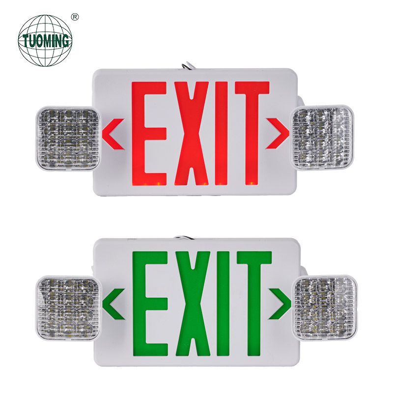 Approved Hotel use emergency exit light powered exit signs Wall mounted emergency light rechargeable emergency exit sign