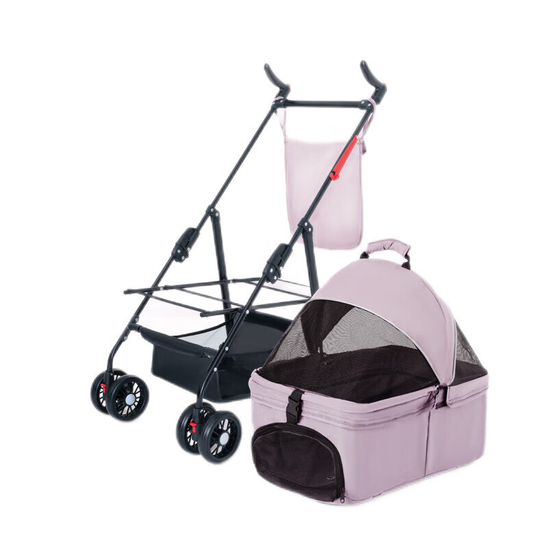 Foldable Detachable Cat Stroller with Storage pet stroller carrier Suitable for Small and Medium-Sized Cats, Dogs