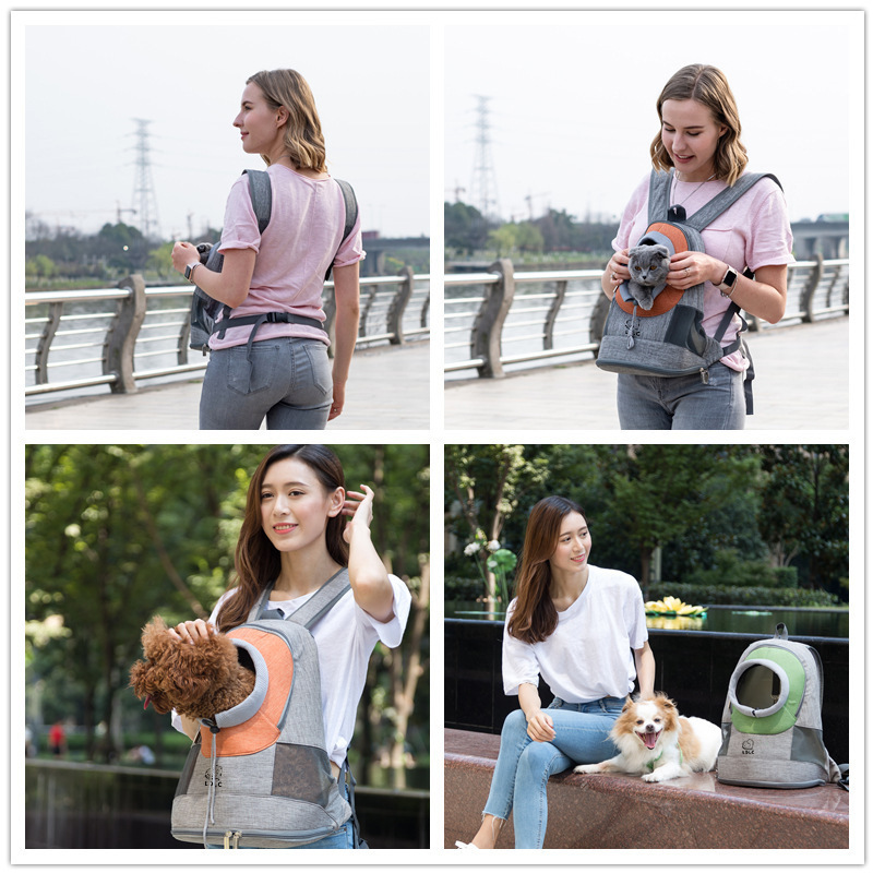 Easy Cleaning Dog Carrier Backpack Front Pack Breathable Head Out Pet Carrier Travel Bag for Small Dogs