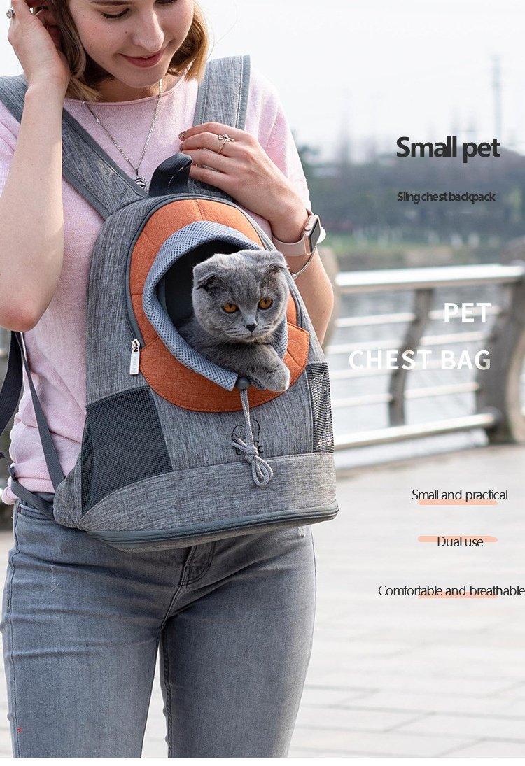 Dog Carrier Backpack Pet Carrier Front Pack Breathable Head Out Reflective Safe Carrier Backpack for Small Dogs