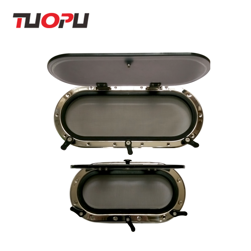 High quality stainless steel 316 round shape car windows round caravan window RV window with fly screen