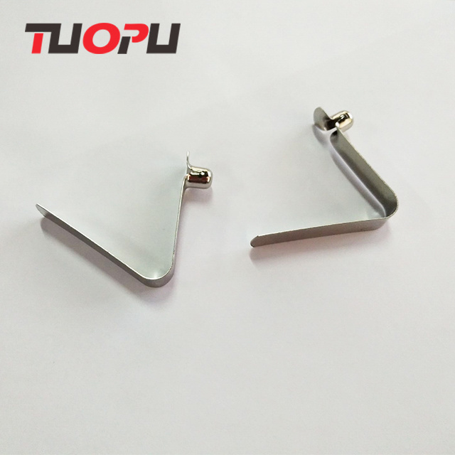 Customized sheet metal V shape steel stamping spring clips