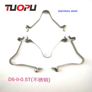 Factory supplier stainless steel tube lock pin push button spring clip Double botton hollow spring snap clips for pipe