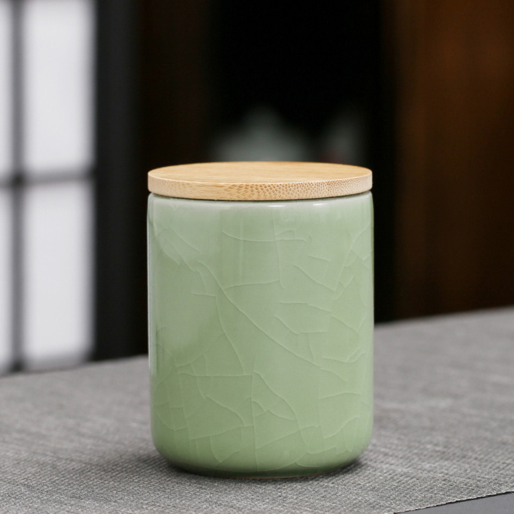 Wholesale Matte Porcelain Tea Salt Spice Storage Vessel Ceramic Candle Jar with Lid