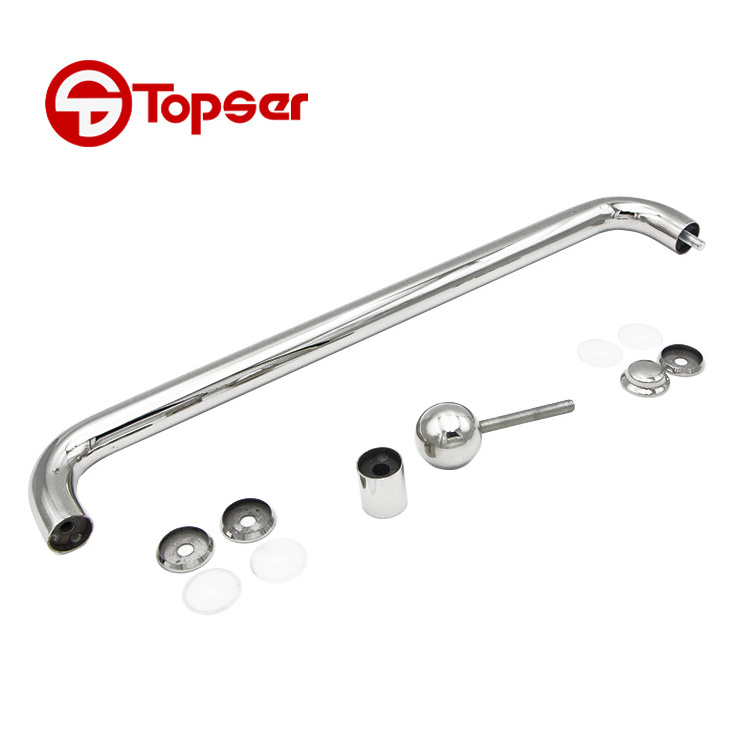 Shower Room Thickened Solid Stainless Steel Sliding Glass Door Handle With Knob