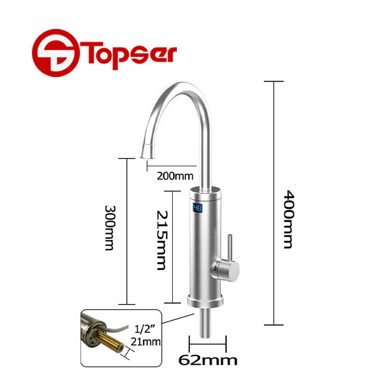 Kitchen Sink Tap 220V 3kW Electric Hot Water Tap,Electric Heater Instant Faucet for Kitchen,Bathroom,Washroom