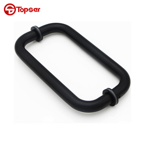 High Quality Stainless Steel Black Matte Glass Door Handle for Shower Room