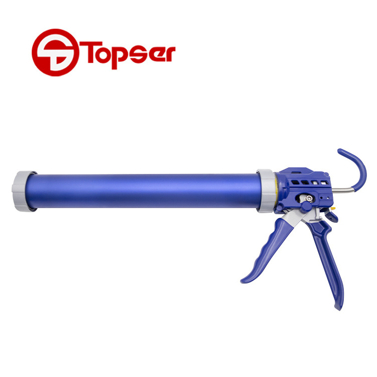 New Design 9 Bearing Manual 600Ml Aluminum Alloy Silicon Gun Sausage Caulking Gun