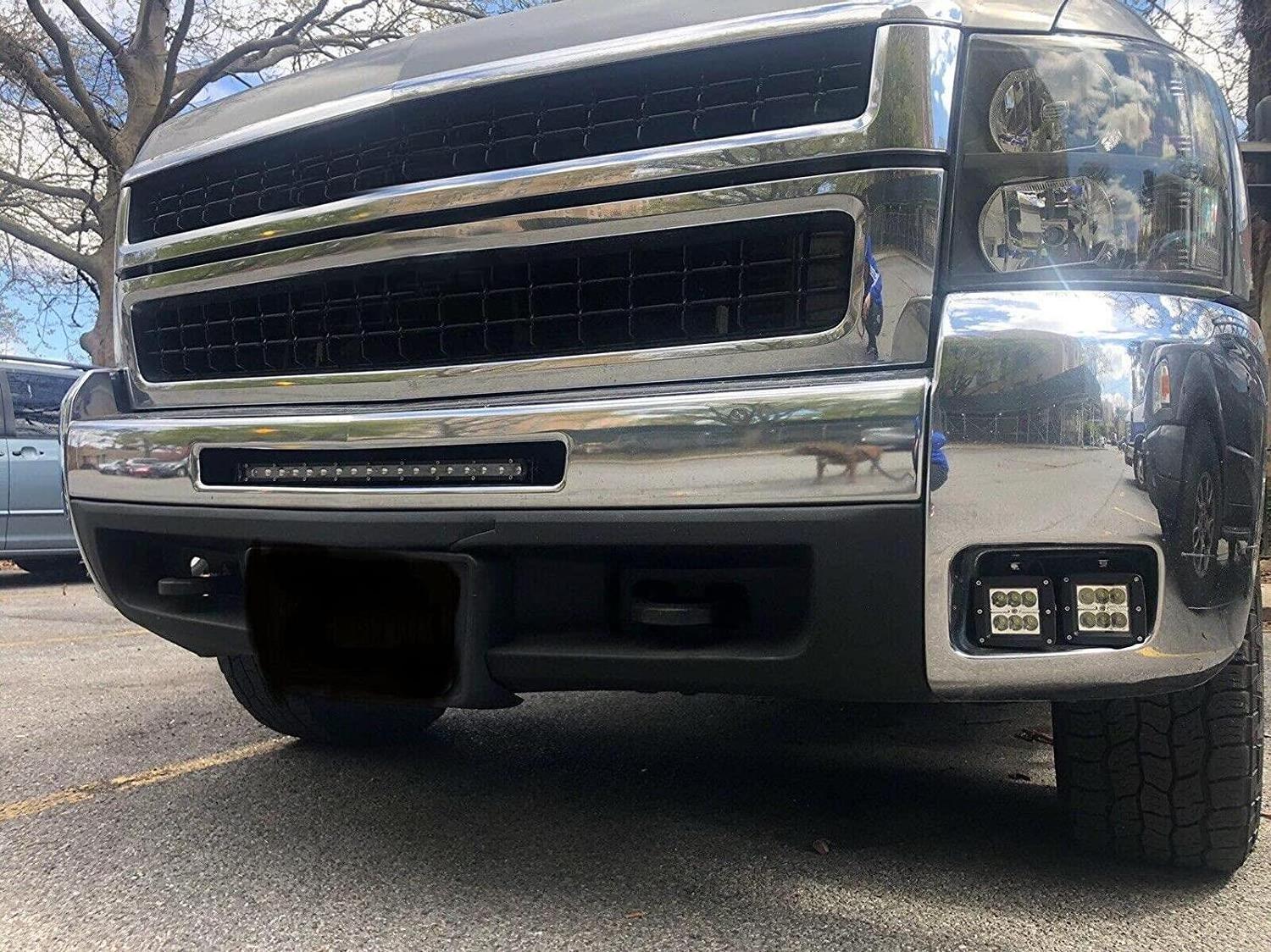 Fog Light Mounting Bracket Fog Light Location Front Hidden Bumper Mounting Bracket Fit Silverado 2007-2013 Accessories