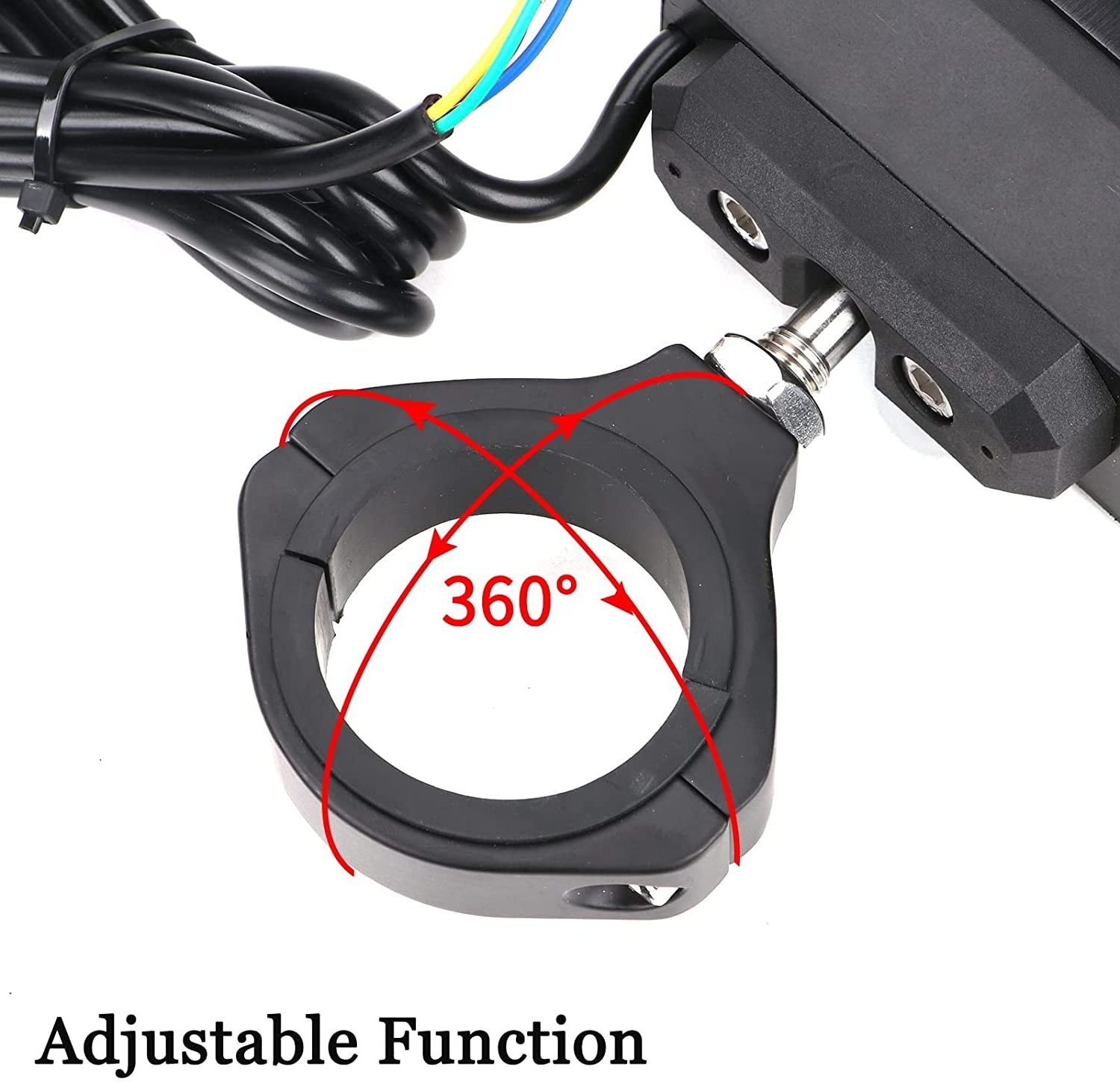 Adjustable UTV ATV Offroad Rearview Side Mirrors with Lights Universal Center UTV Mirror fit 1.75 to 2 Inch Roll Bar Cage