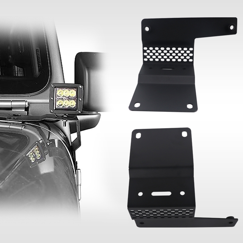 Top Selling LED Pod Light Brackets Cowl Light Mount for 2018 2019 2020 2021 2022 2023 Jeep Wrangler JL & Gladiator JT