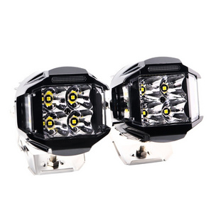 White Amber DRL Combo Driving Beam Car Spotlight 4 Inch Truck Offroad 4x4  Led Pod Light for Jeep