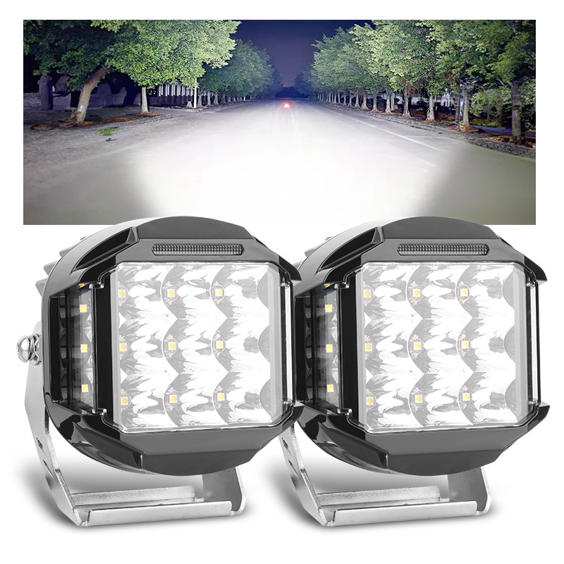 1200m super bright marine boat spot beam led work light cr-ee chip 45w 5 inch super bright 4x4 off road pod led work light