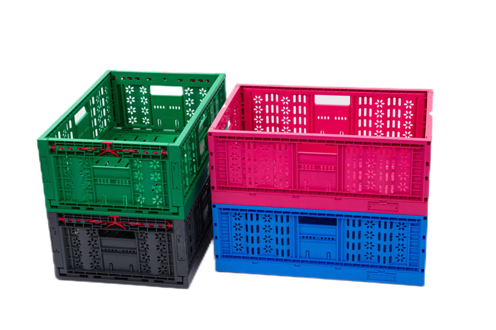 Agriculture Vegetables Fruit Seafood Storage Rectangular PP Plastic Tote Crate for Storage and Transportation