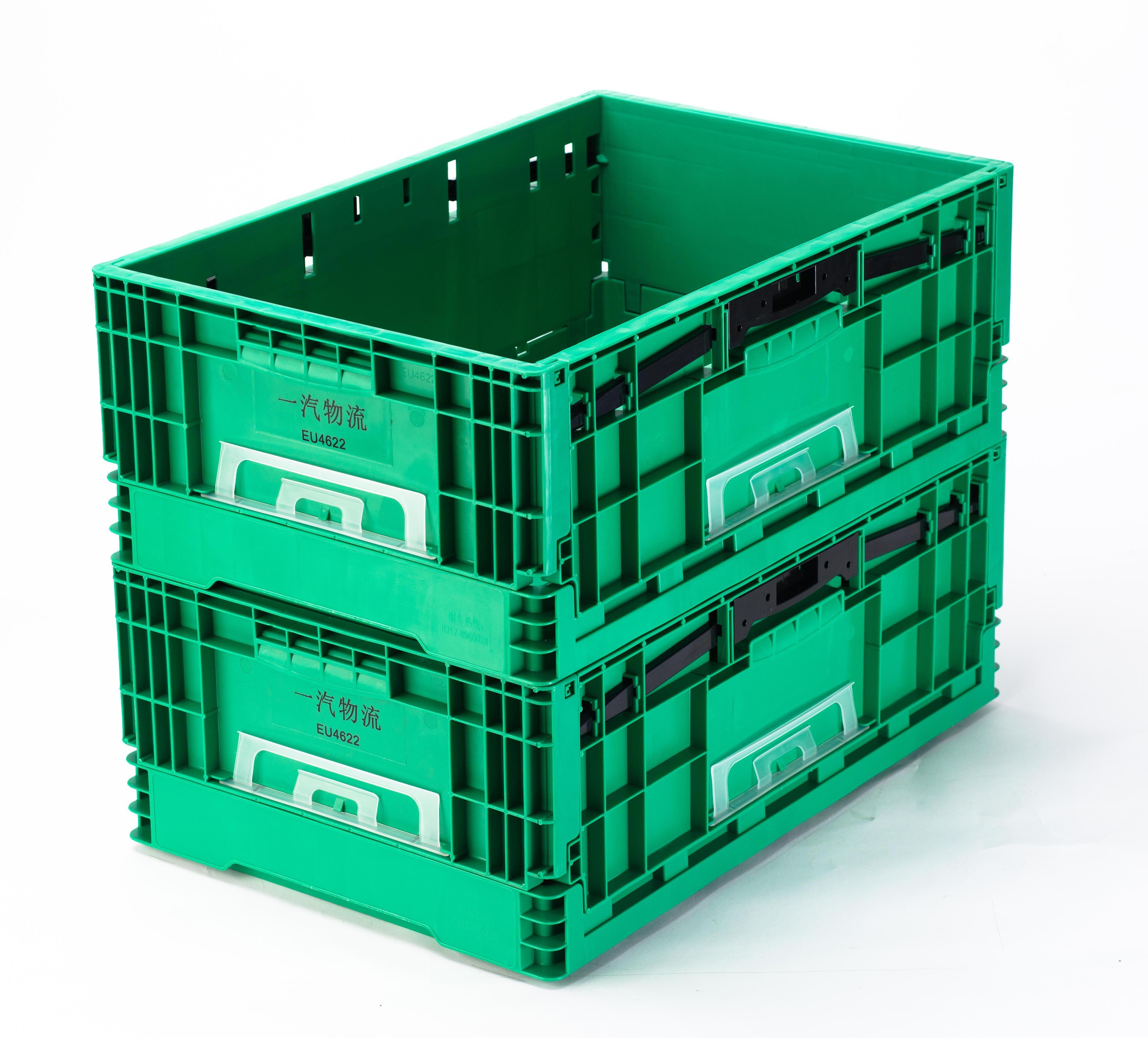 EU plastic crate plastic moving crate collapsible car tool and parts storage box warehouse plastic EU crate