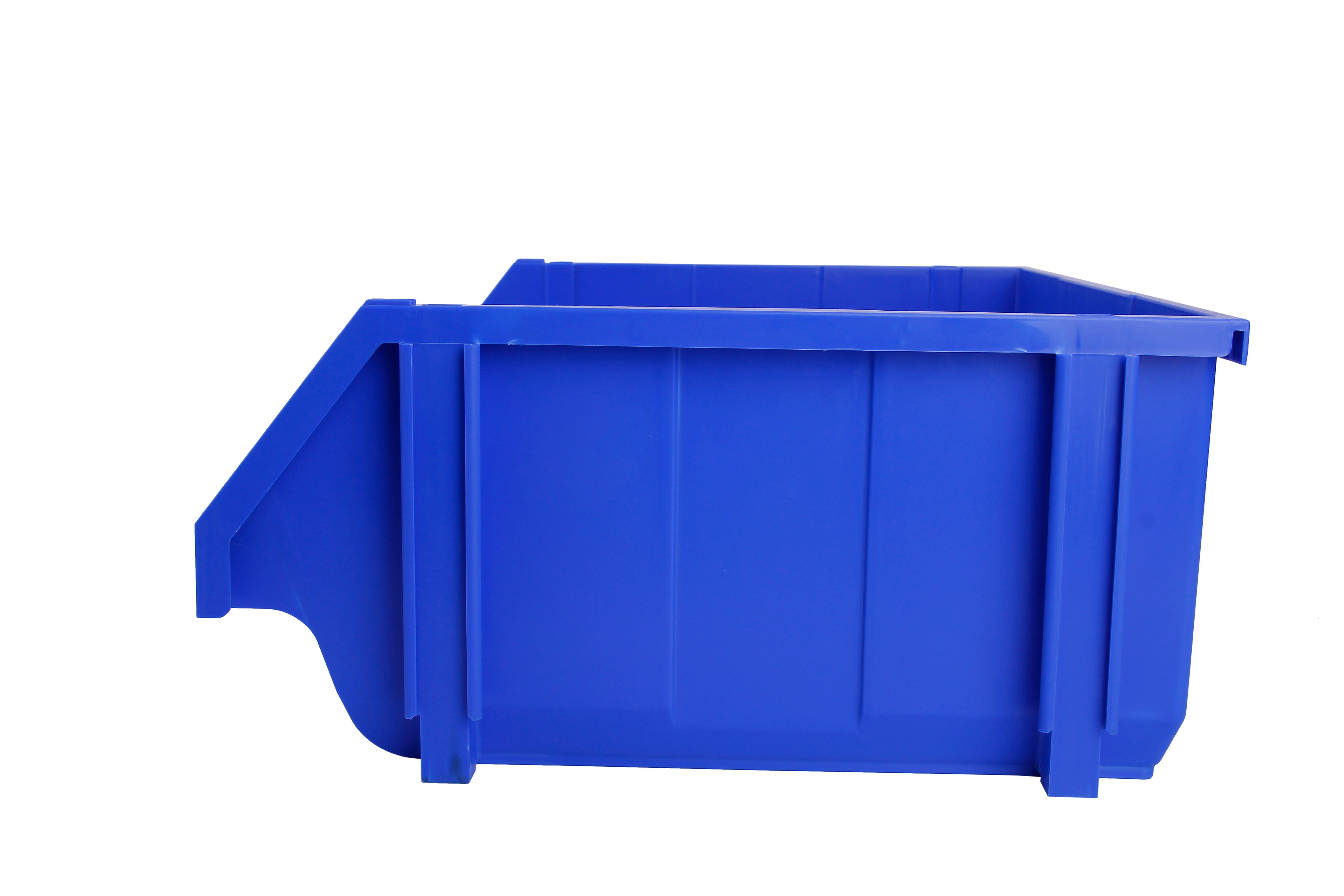 Open hopper front bins industrial workbench plastic stackable storage bins small spare parts storage racks