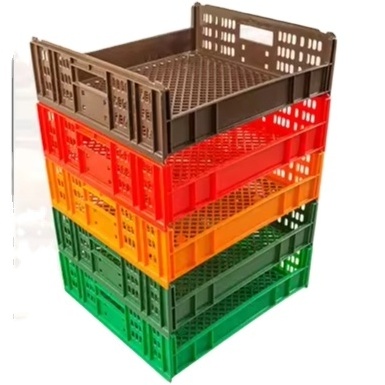 Food Grade Plastic Bread Crate Trays Stackable Storage Mesh Style PP Material for Cookie Storage