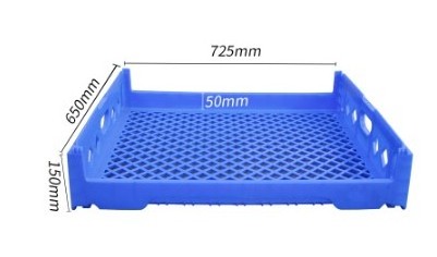 Food Grade Plastic Bread Crate Trays Stackable Storage Mesh Style PP Material for Cookie Storage