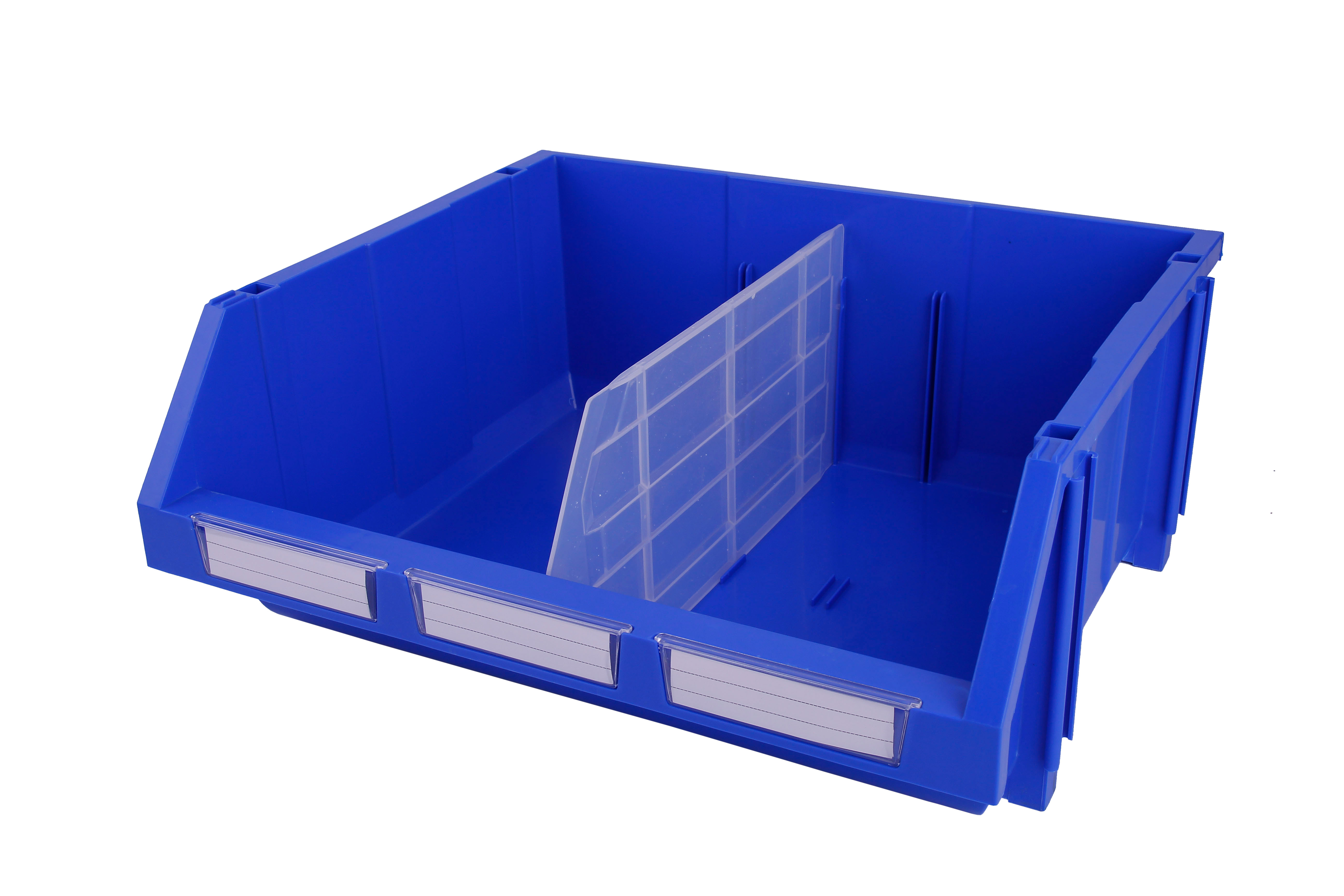 Open hopper front bins industrial workbench plastic stackable storage bins small spare parts storage racks