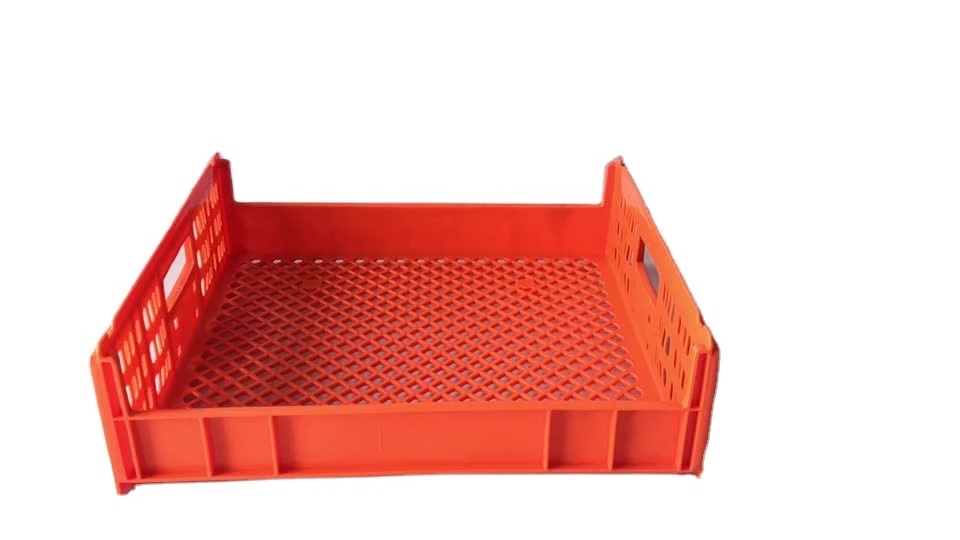 Food Grade Plastic Bread Crate Trays Stackable Storage Mesh Style PP Material for Cookie Storage