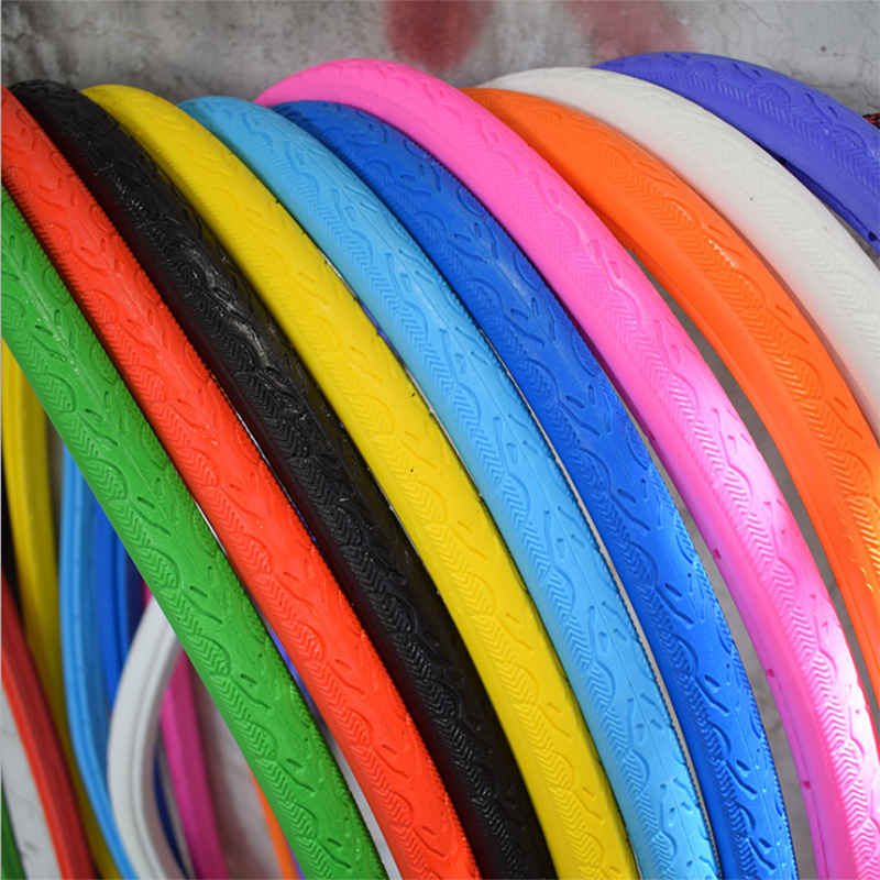 Colored Solid Non-pneumatic Tubeless Puncture Resistant Tires Road Fixed Gear Bike Outer Tyre Tube Bicycle Accessories Tires