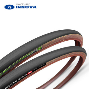 Innova-pro Bicycle Tires Retro Yellow 700C Road Bike Tres Tan Wall  Outer Tube Durable 700*25 Bicycle Tires