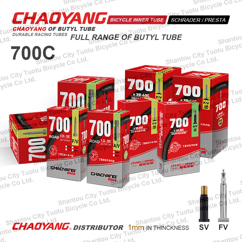 Factory Price Chaoyang Tires Bicycle Inner Tubes 700C Road Gravel Bike Tube 700*18 23 25 28 32 35 38 40 45