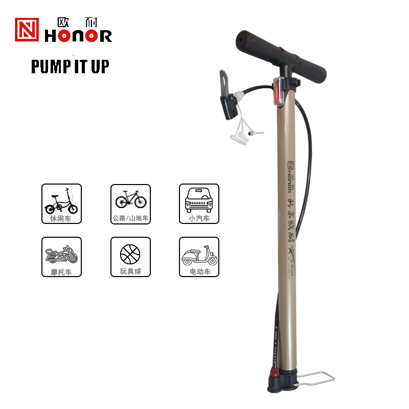 HONOR High Pressure Air Pump Bicycle Parts Accessories Balls Foot Pump Inflator Moutain Bike Tires Floor Pumps