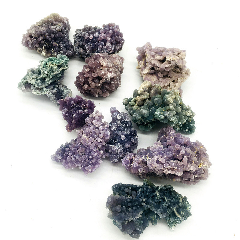 Wholesale Crystal Specimen Gemstone Raw Stone Purple Grape Agate Cluster Rough Crystal Stone For Healing