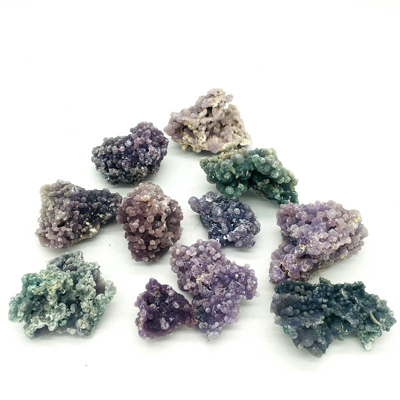 Wholesale Crystal Specimen Gemstone Raw Stone Purple Grape Agate Cluster Rough Crystal Stone For Healing