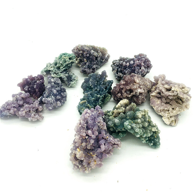 Wholesale Crystal Specimen Gemstone Raw Stone Purple Grape Agate Cluster Rough Crystal Stone For Healing