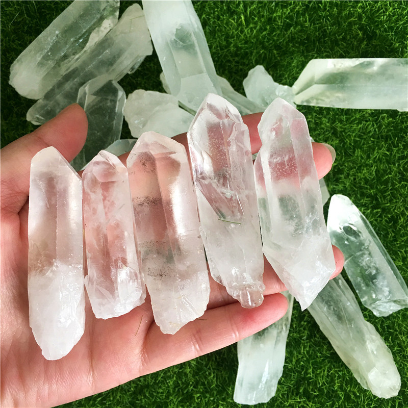 wholesale raw rough natural healing quartz crystal white clear quartz crystal stone terminated wand point tower