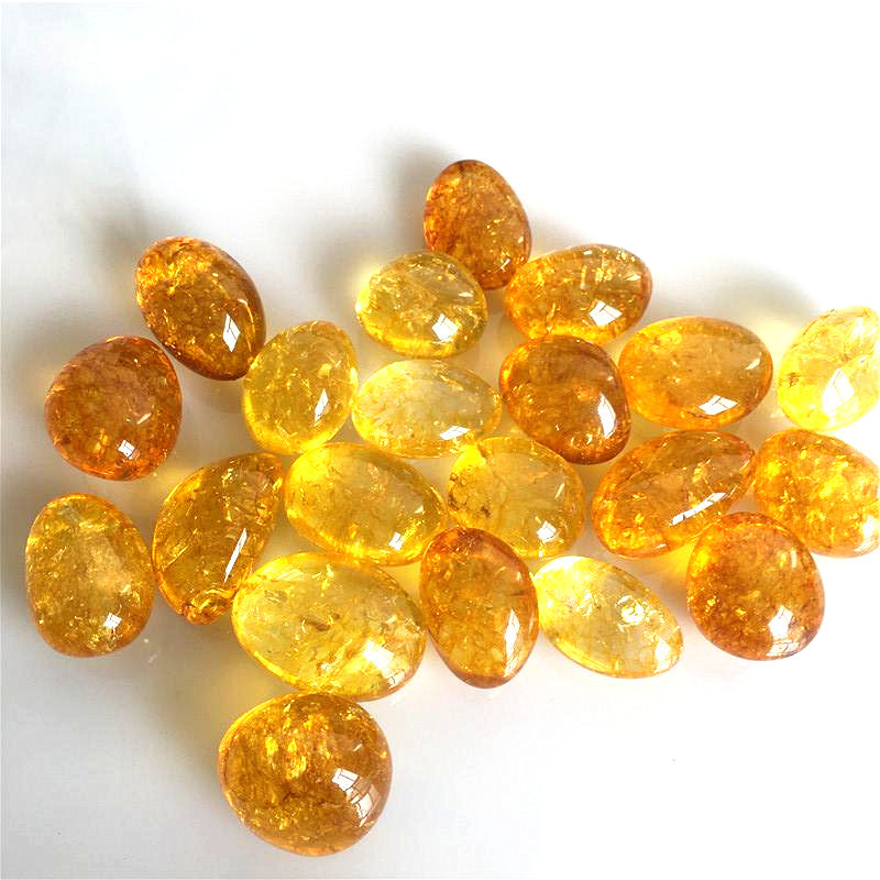 High quality Yellow Citrine Gravel Crystal Gemstone Clear Citrine Tumbled Stone