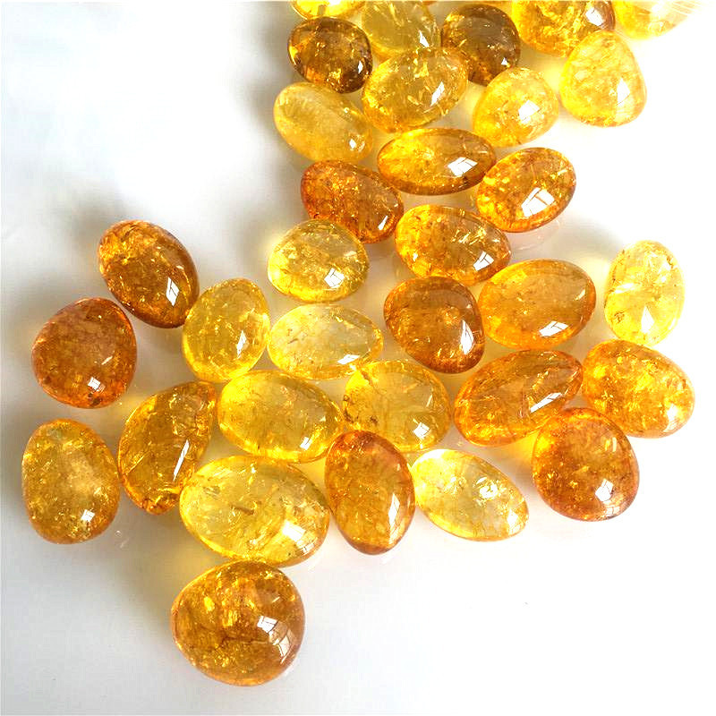 High quality Yellow Citrine Gravel Crystal Gemstone Clear Citrine Tumbled Stone