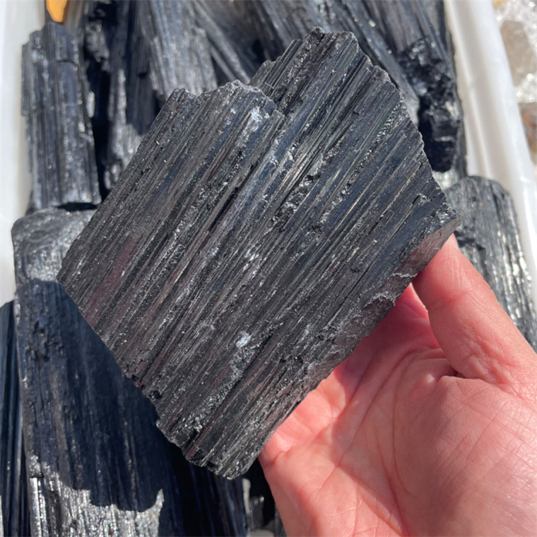 Natural Black Tourmaline Rough Stone Crystal Raw For Healing