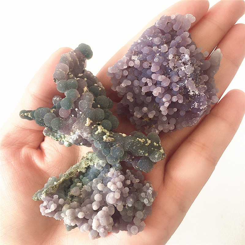 Wholesale natural rough grape agate cluster purple amethyst mineral stone crystal for sale