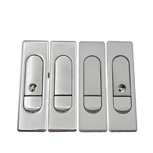 AB509 Industrial waterproof panel flat door lock  with push button and keys for electric cabinet door