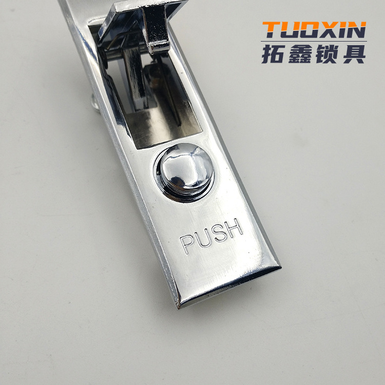 Tuoxin MS503 push button lock zinc alloy panel keyless bottom metal cabinet door lock