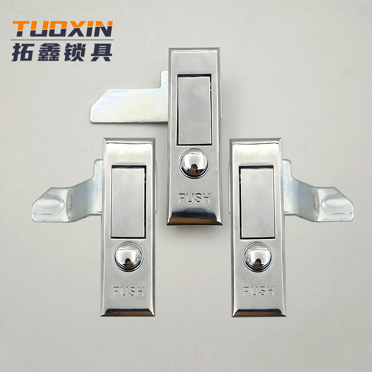 Tuoxin MS503 push button lock zinc alloy panel keyless bottom metal cabinet door lock