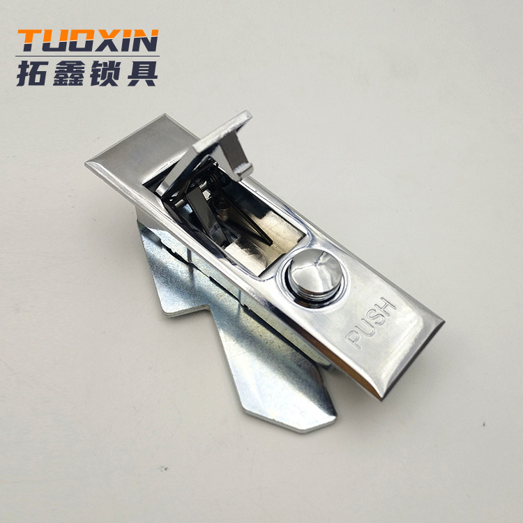 Tuoxin MS503 push button lock zinc alloy panel keyless bottom metal cabinet door lock